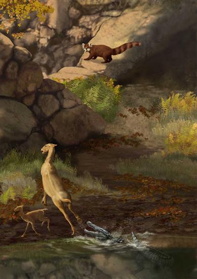  Prehistoria - Gray_Fossil_Miocene_mural_alligator_camel_and_panda.jpg