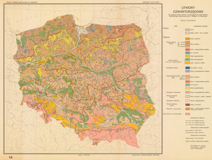  Geografia fizyczna polski - Mapa utwory czwartorzędowe polski.jpg
