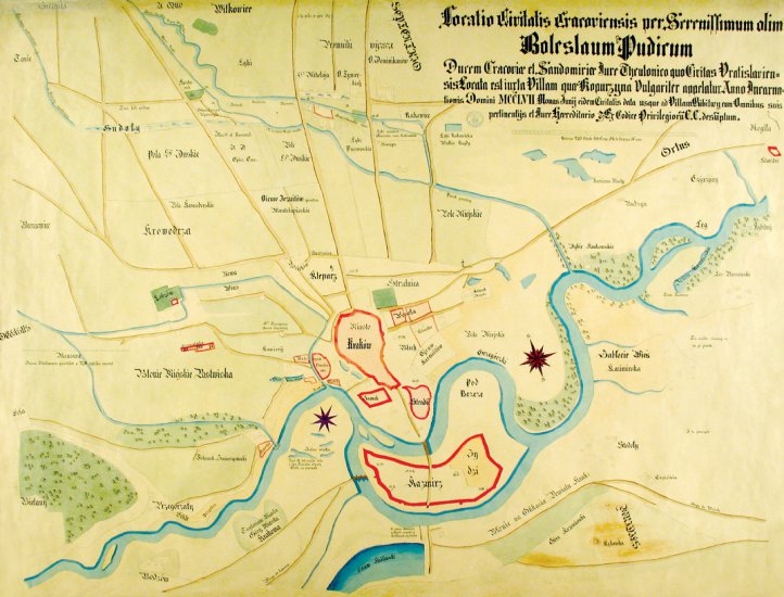 stare plany miast - PLAN KRAKOWA I  OKOLIC - 1700 rok.JPG