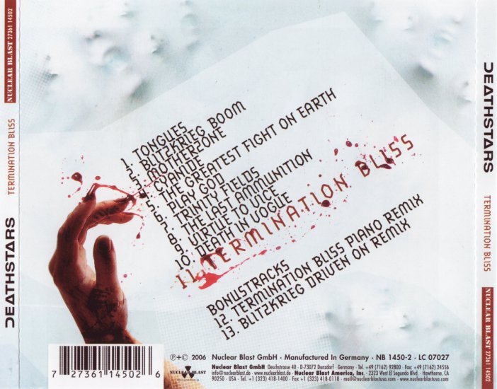 2006 Deathstars - Termination Bliss Flac - Back.jpg