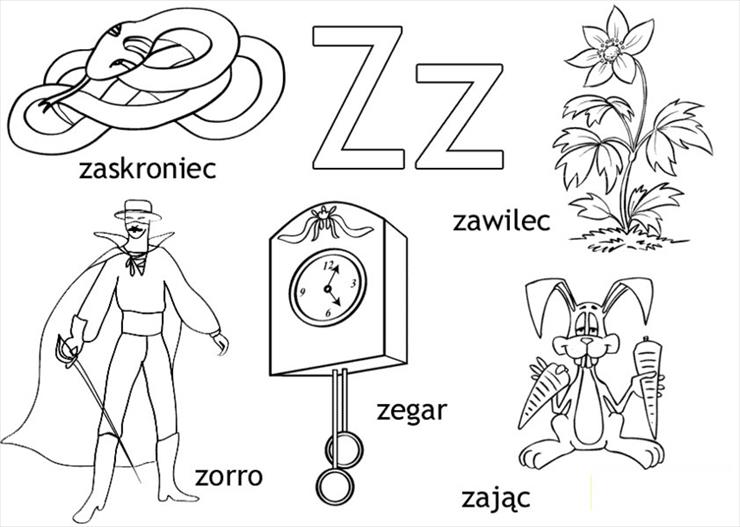 kolorowanki alfabet - Z.jpeg