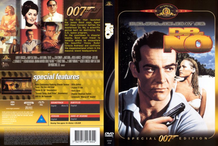 James Bond - 007 ... - James Bond G 007-01 Doktor No - Dr. No 1962.10.05 DVD ENG.jpg