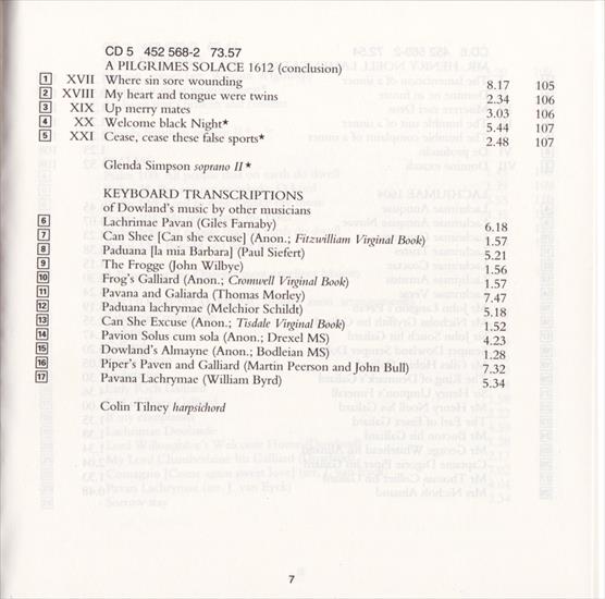 CD 05 - Dowland, John 1563 - 1626 - Keyboard Transcriptions by other musicians - 006-007.jpg