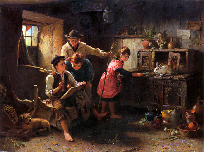  Młodzi mistrzowie malarstwa - Jonathan Pratt - The Studio of a Rustic Geniusnius_1883_Oil_On_Canvas.jpg
