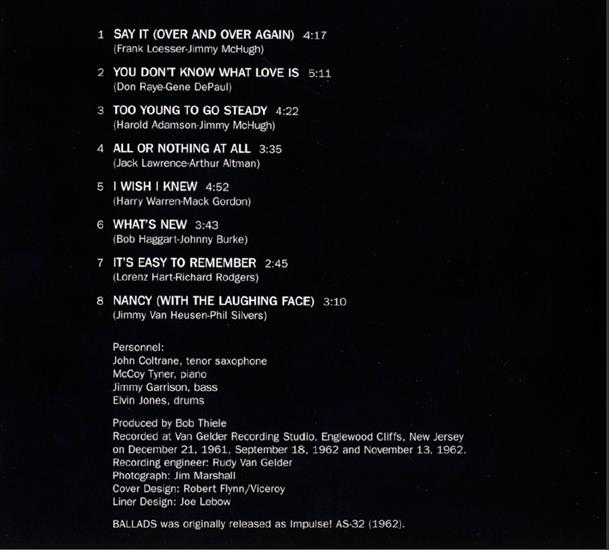 John Coltrane - 1962 - Ballads  2008 24Bit-96kHz flac - cover3.bmp