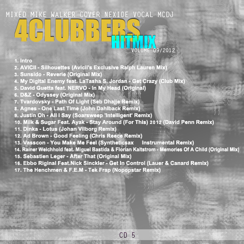 Clubbers Hit Mix vol. 9 2011 5 cd - Clubbers Hit Mix vol. 9 - back - cd 5.jpg