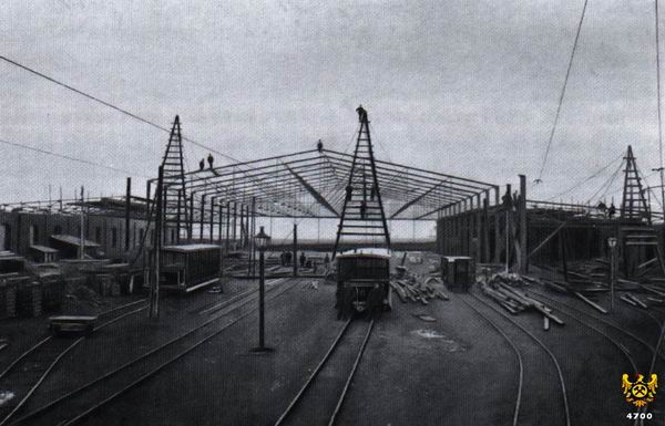 Rozbark - Zajezdnia tramwajowa w budowie 1896.jpg