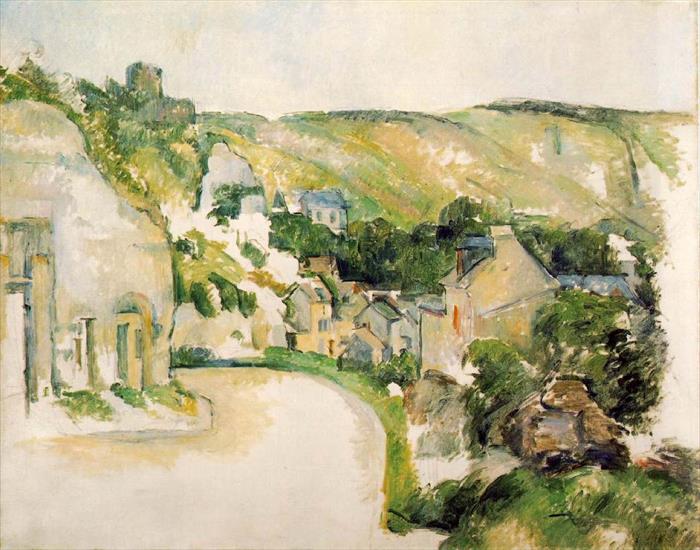 Paul Cezanne Paintings 1839-1906 Art nrg - A Turn in the Road at La Roche-Guyon, 1885.jpg